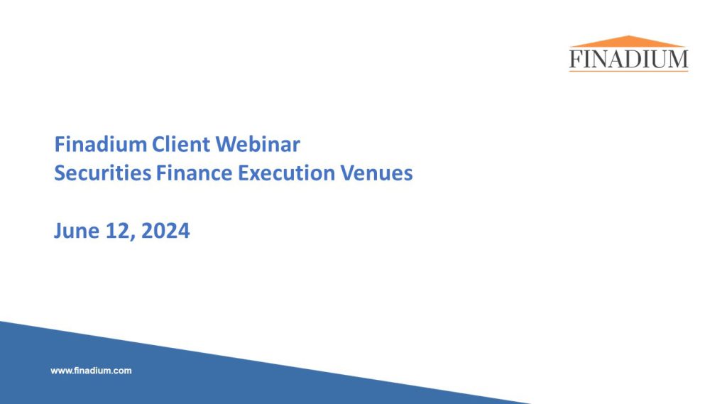 Securities Finance Execution Venues